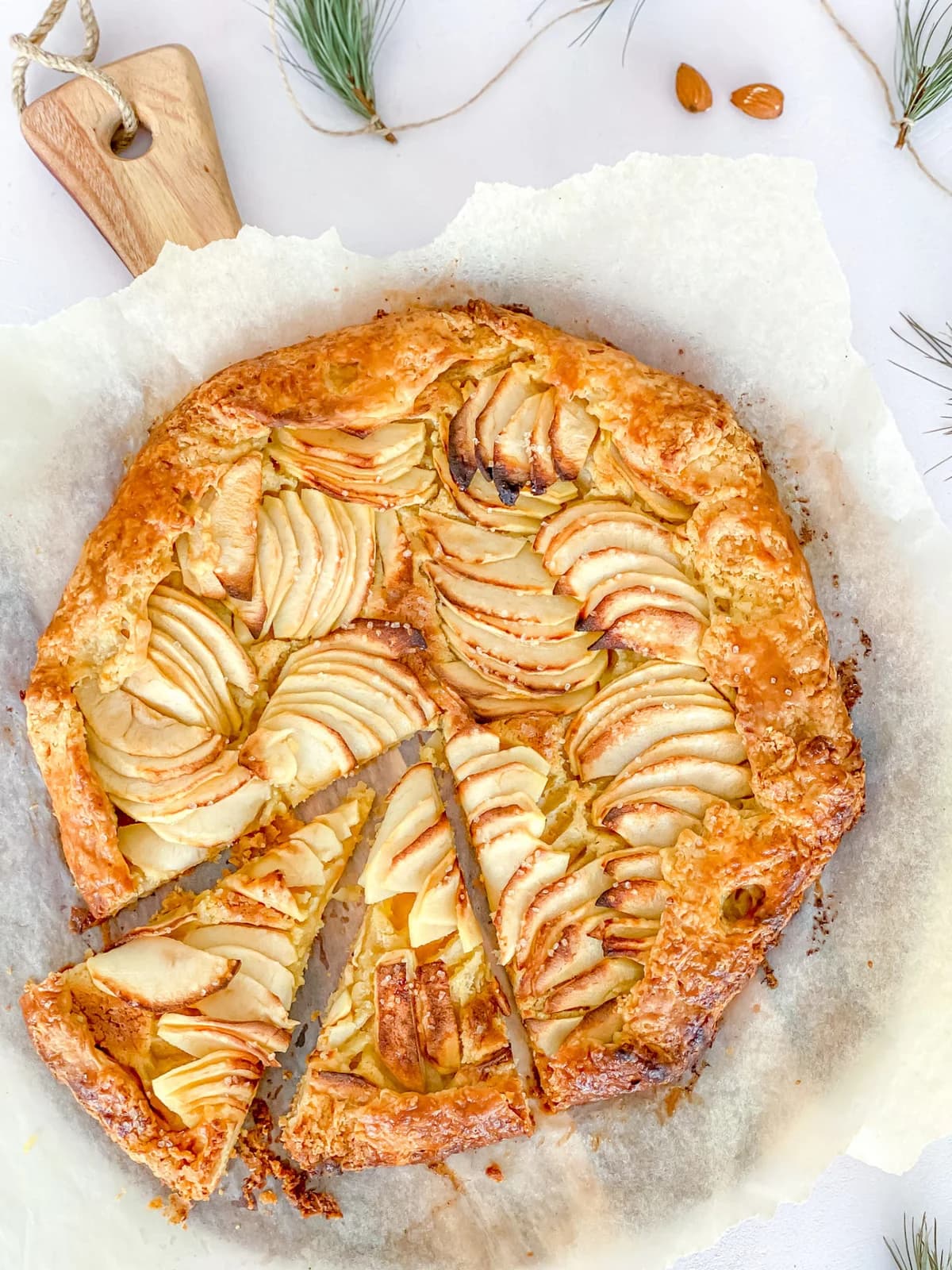 Galette með eplum og möndlufyllingu