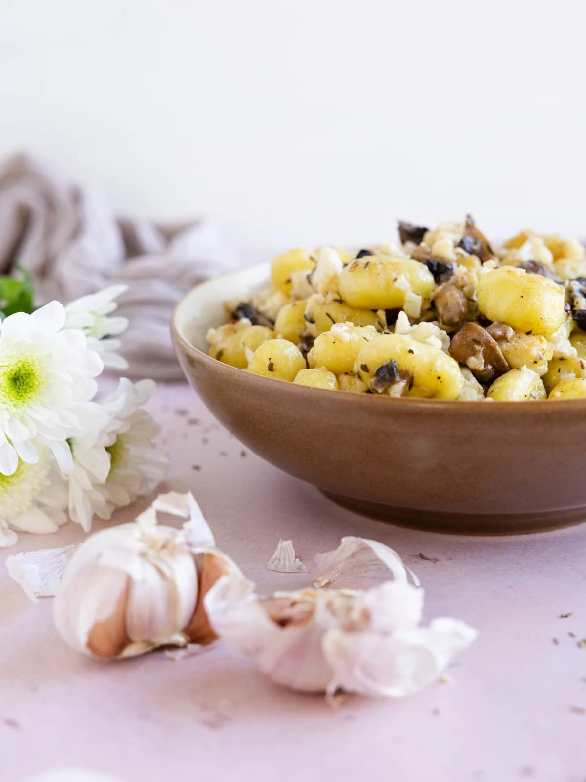 Gnocchi með blómkál og sveppum