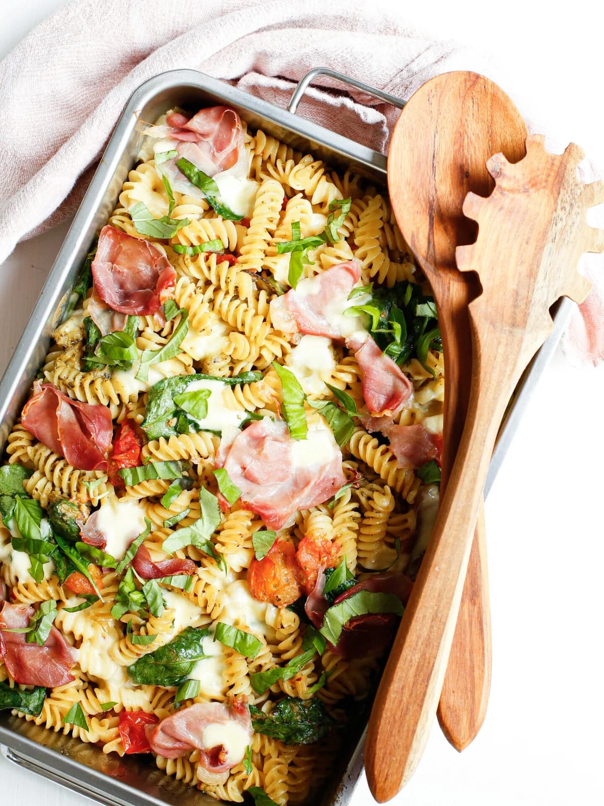 Pasta með hráskinku & mozzarella osti