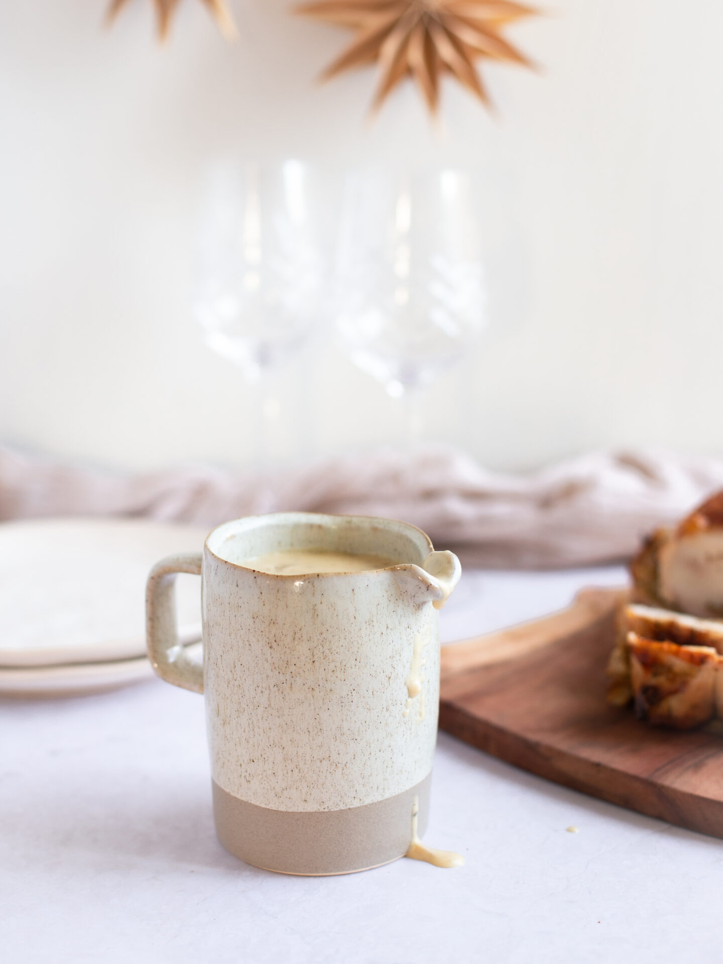 koníaks sveppasósa